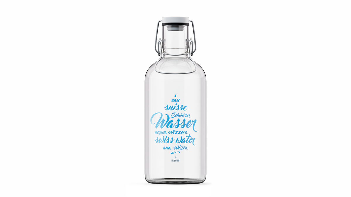 Drinking bottle Schwiizer water 1 liter